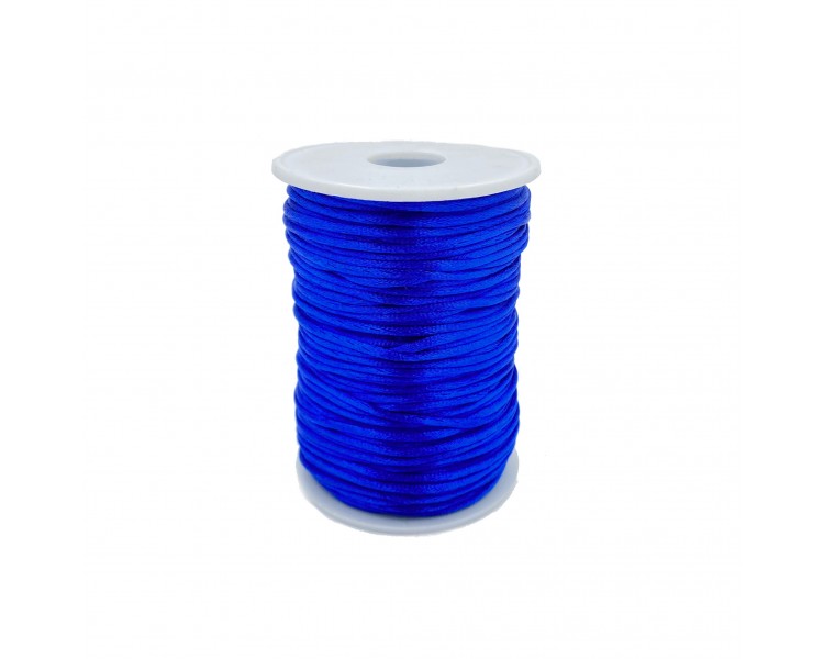 Cordoncino in Tessuto Lucido | Blu - 3mm x 91,4m Cordoncino in Tessuto Lucido | Blu - 3mm x 91,4m