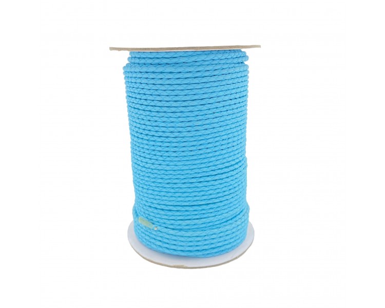 Cordoncino in Ecopelle | Celeste - 3mm x 1m Cordoncino in Ecopelle | Celeste - 3mm x 1m