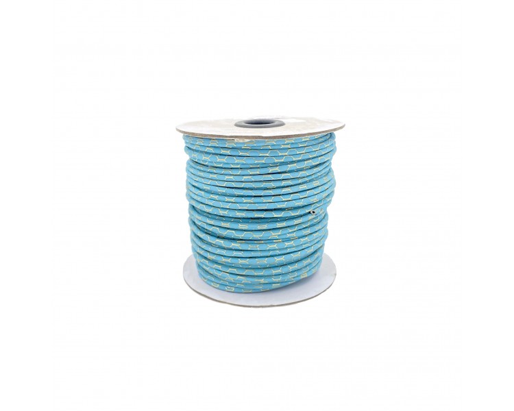 Filo in Ecopelle Cavo | Celeste - 4mm x 1m Filo in Ecopelle Cavo | Celeste - 4mm x 1m
