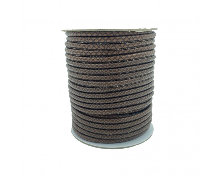 Cordoncino in Ecopelle | Marrone - 7mm x 1m Cordoncino in Ecopelle | Marrone - 7mm x 1m