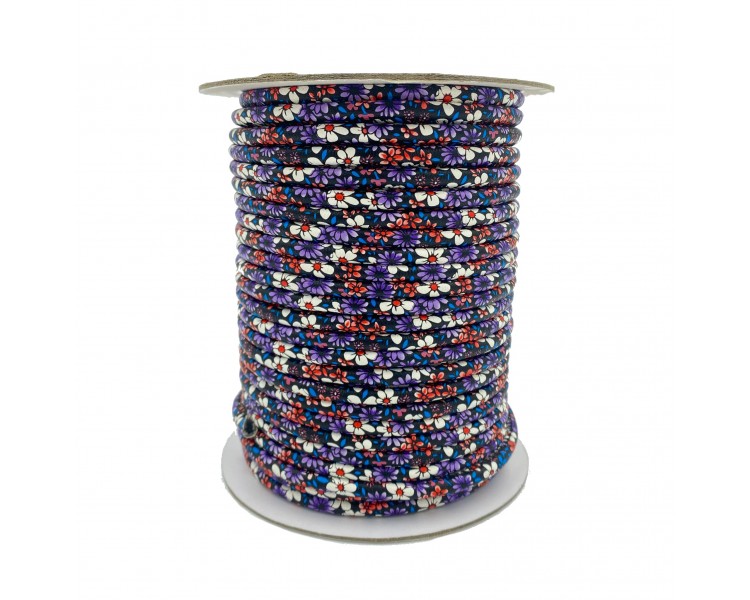 Cordoncino con Fantasia | Fiori - 7mm x 1m Cordoncino con Fantasia | Fiori - 7mm x 1m