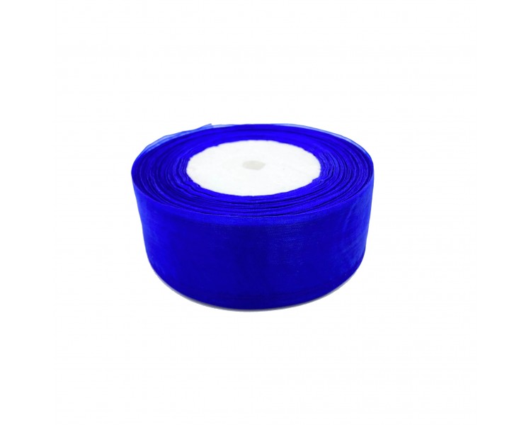 Nastro in Organza | Blu - 4cm x 22m Nastro in Organza | Blu - 4cm x 22m