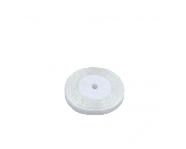 Nastro in Organza | Bianco - 1cm x 22m Nastro in Organza | Bianco - 1cm x 22m