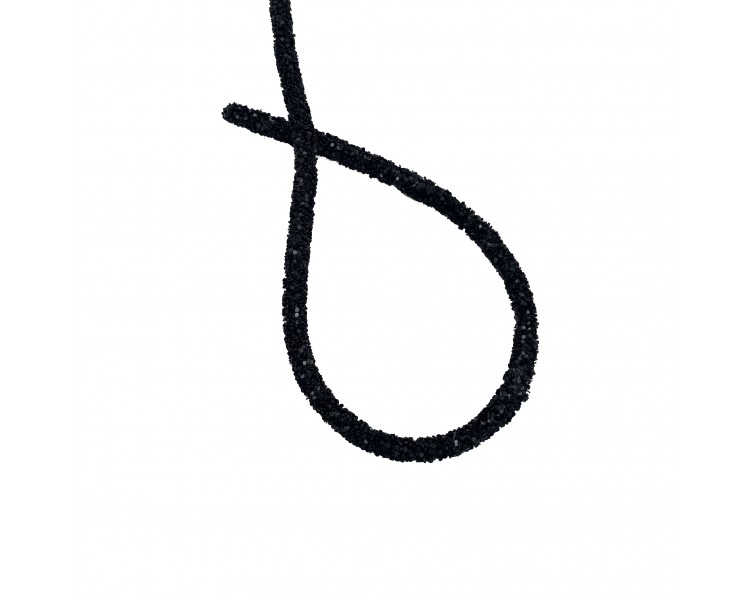 Cordoncino Decorativo Cavo | Nero - 7mm x 1m Cordoncino Decorativo Cavo | Nero - 7mm x 1m