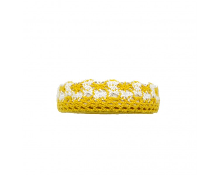 Nastro Adesivo in Pizzo | Giallo - 1,5cm x 1,5m Nastro Adesivo in Pizzo | Giallo - 1,5cm x 1,5m
