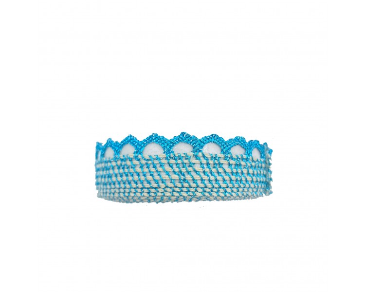 Nastro Adesivo in Pizzo | Azzurro - 1,5cm x 1,5m Nastro Adesivo in Pizzo | Azzurro - 1,5cm x 1,5m