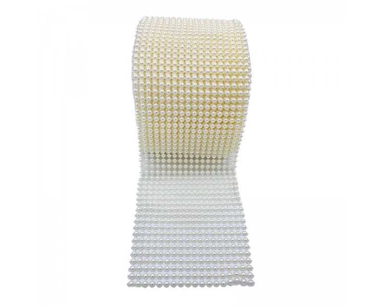 Bobina Mezze-perle (6mm) | Panna - 11cm x 1m Bobina Mezze-perle (6mm) | Panna - 11cm x 1m