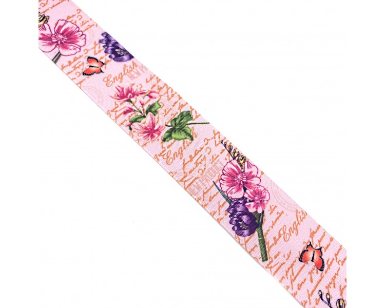 Nastro Decorativo con Rose | 2,5cm x 1m Nastro Decorativo con Rose | 2,5cm x 1m