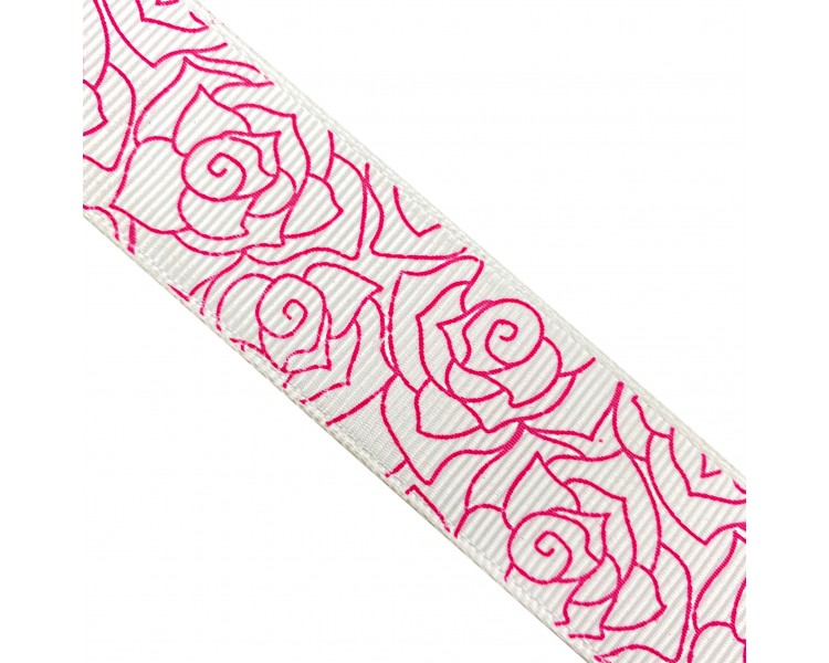 Nastro Decorativo con Pattern | Rose - 2,5cm x 1m Nastro Decorativo con Pattern | Rose - 2,5cm x 1m