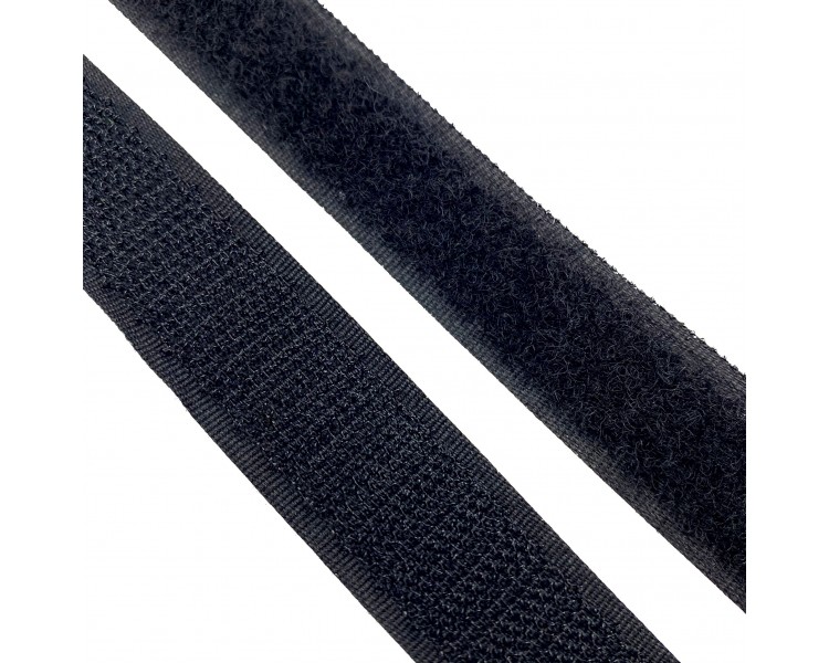 Nastro a Strappo in Velcro da Cucire | Nero - 2cm x 1m Nastro a Strappo in Velcro da Cucire | Nero - 2cm x 1m