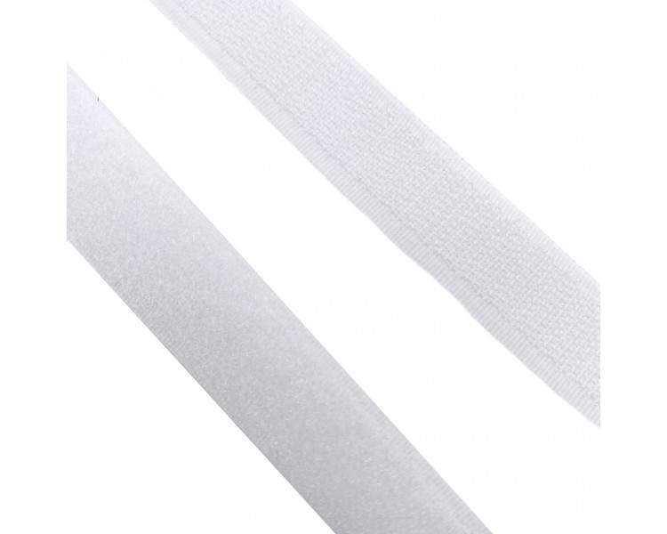 Nastro a Strappo in Velcro da Cucire | Bianco - 2cm x 1m Nastro a Strappo in Velcro da Cucire | Bianco - 2cm x 1m