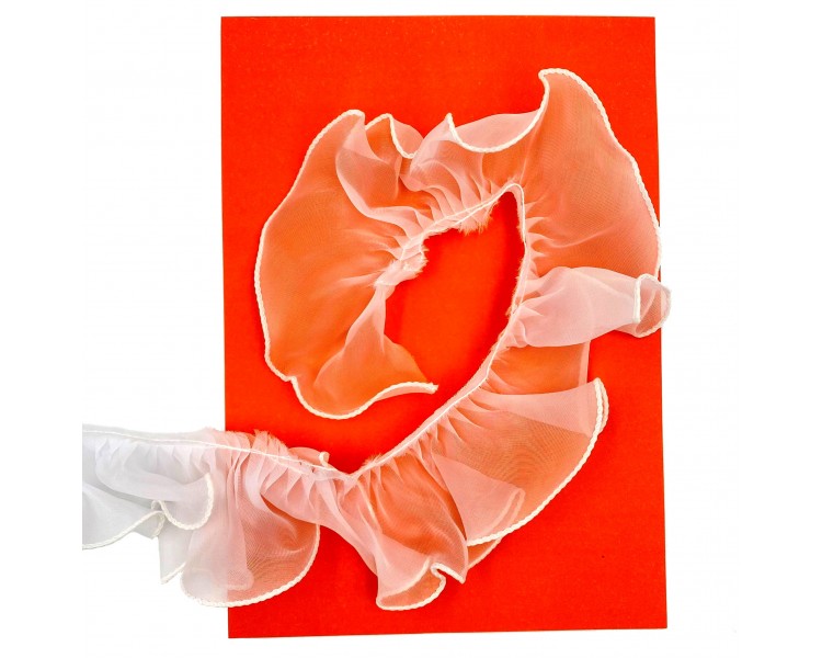 Nastro con Ruches in Organza | 8cm x 10m Nastro con Ruches in Organza | 8cm x 10m
