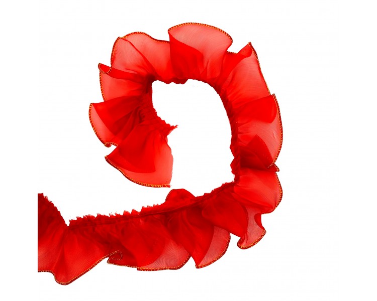Nastro con Ruches | Rosso - 8cm x 10m Nastro con Ruches | Rosso - 8cm x 10m