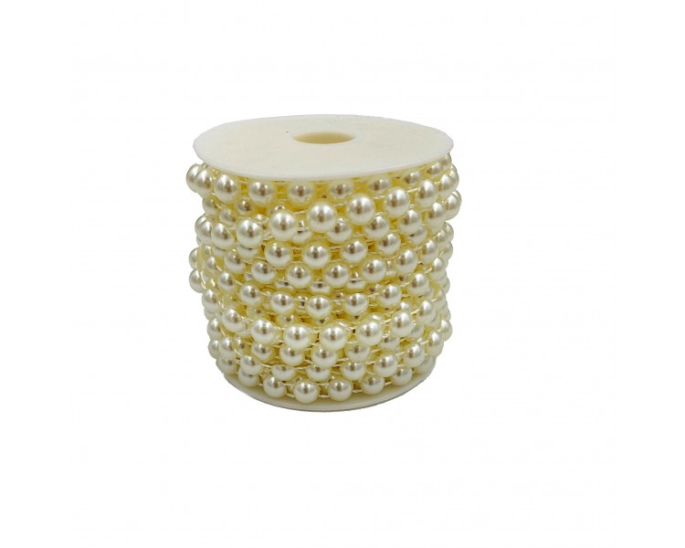 Filo Decorativo con Mezze-Perle | 1cm x 1m Filo Decorativo con Mezze-Perle | 1cm x 1m