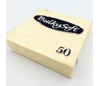 Tovaglioli "BulkySoft" | Champagne / 33x33cm - 50 pezzi
