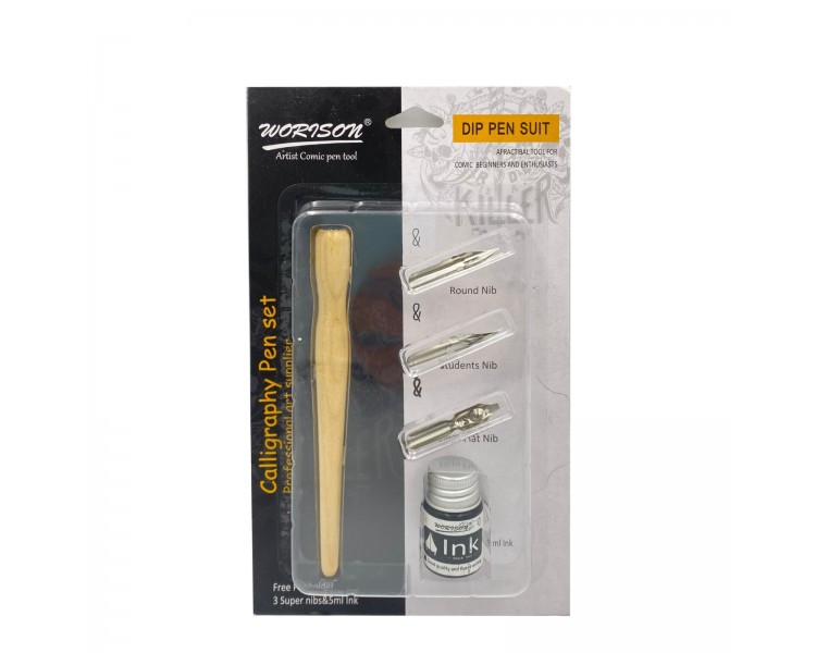 Set Penna Stilografica | 1 Penna + 3 Punte + 5ml Inchiostro Set Penna Stilografica | 1 Penna + 3 Punte + 5ml Inchiostro