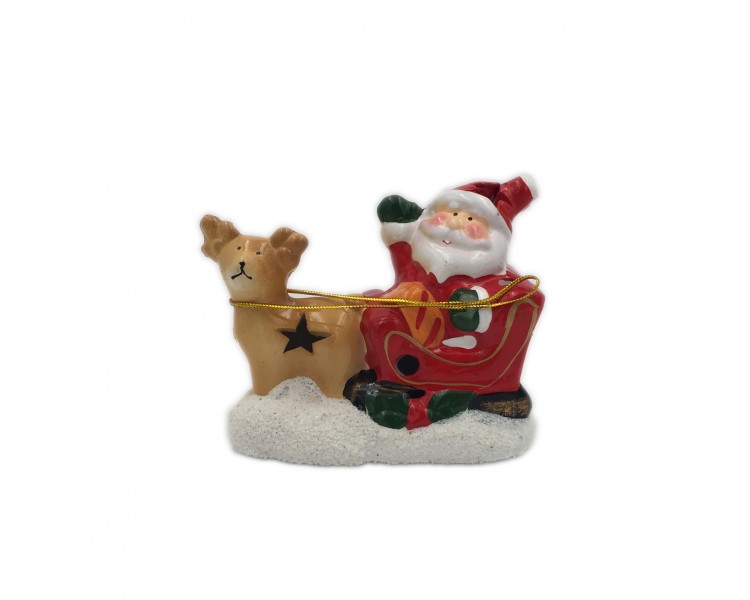 Babbo Natale Decorativo con Luci Interne | 10,5x5,5x9,5cm Babbo Natale Decorativo con Luci Interne | 10,5x5,5x9,5cm