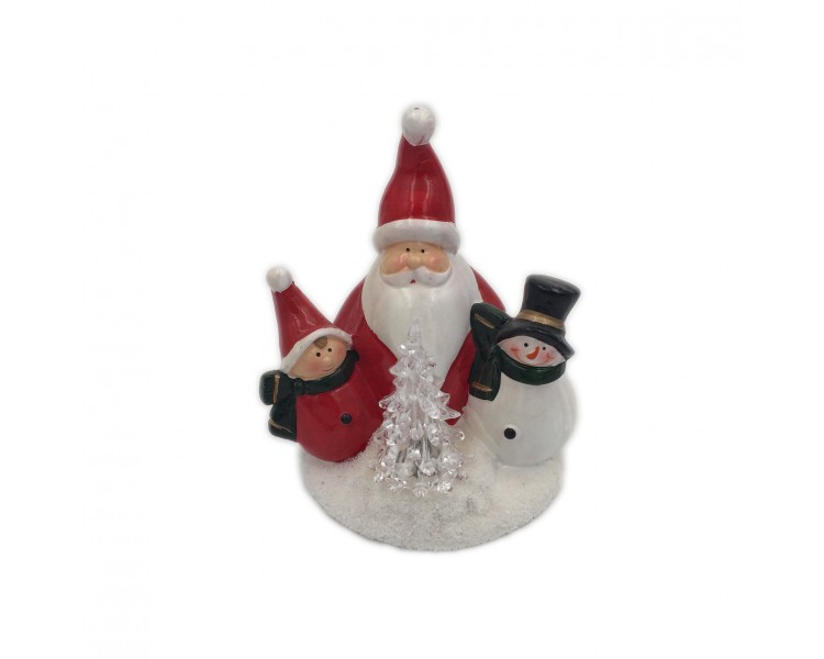 Babbo Natale Decorativo con Luci Interne | 12,5x12x16cm Babbo Natale Decorativo con Luci Interne | 12,5x12x16cm