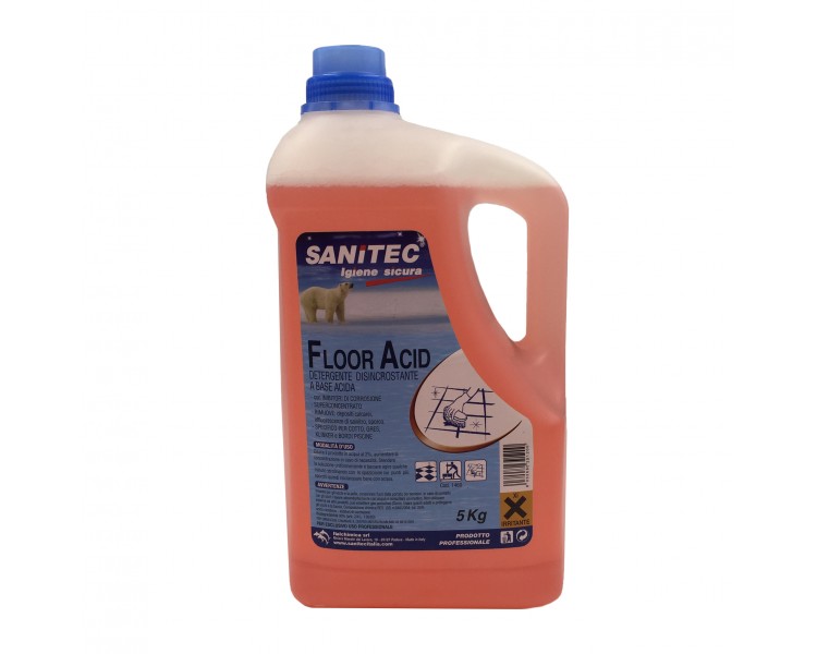 "Sanitec" Detergente Disincrostante a Base Acida - Floor Acid | 5Kg "Sanitec" Detergente Disincrostante a Base Acida - Floor Acid | 5Kg