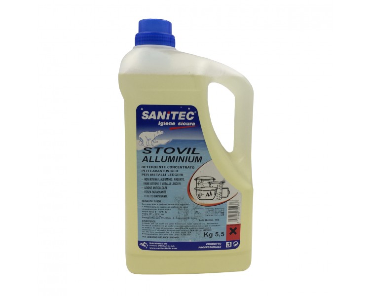 "Sanitec" Detergente Lavastoviglie per Metalli Leggeri - Stovil Alluminium | 5,5Kg "Sanitec" Detergente Lavastoviglie per Metalli Leggeri - Stovil Alluminium | 5,5Kg