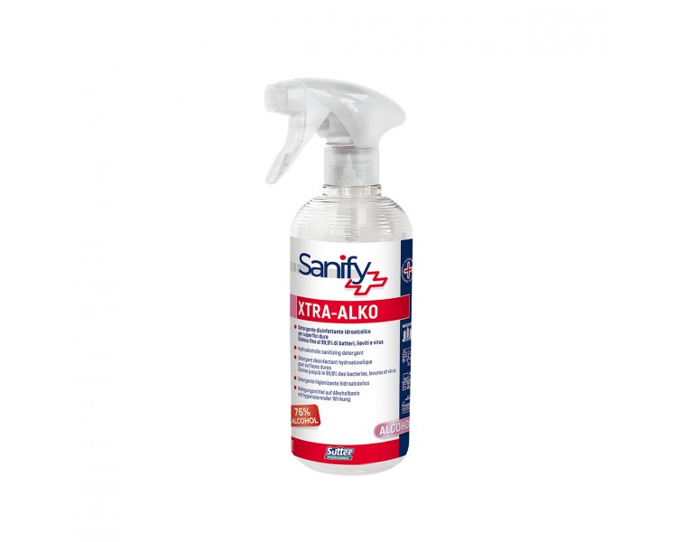 "Sanify" Detergente Disinfettante Idroalcolico per Superfici Dure - Xtra-Alko | 500ml "Sanify" Detergente Disinfettante Idroalcolico per Superfici Dure - Xtra-Alko | 500ml