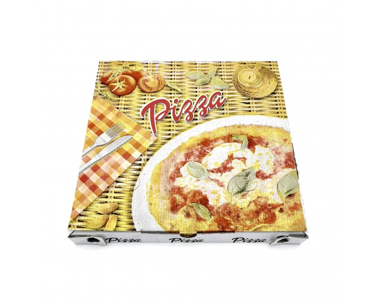 Scatola Pizza Occhiellata | 33x33x3 - 100 pezzi Scatola Pizza Occhiellata | 33x33x3 - 100 pezzi