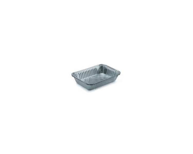 Vaschette Alluminio Bordo "L" | 940cc / 3 Porzioni - 100 pezzi Vaschette Alluminio Bordo "L" | 940cc / 3 Porzioni - 100 pezzi
