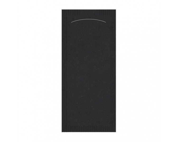 Busta Porta Posate in Carta Veneziana | Nero Busta Porta Posate in Carta Veneziana | Nero