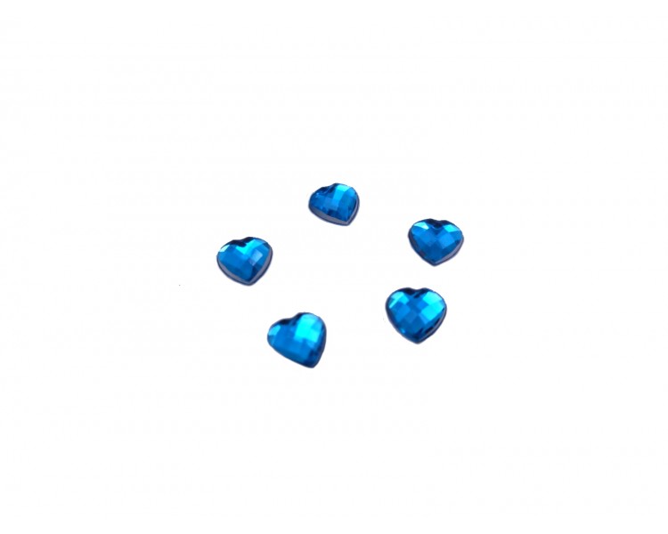 Zirconi cuore | Blu / 10mm - 10 pezzi Zirconi cuore | Blu / 10mm - 10 pezzi