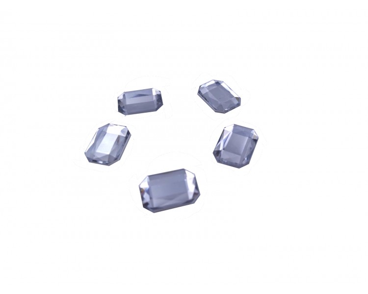Zirconi Rettangolare| Argento / 18x15 mm - 5 pezzi Zirconi Rettangolare| Argento / 18x15 mm - 5 pezzi