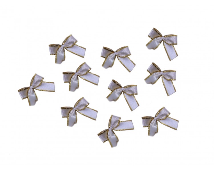 Fiocchi decorativi | Crema con oro / 10 pezzi Fiocchi decorativi | Crema con oro / 10 pezzi