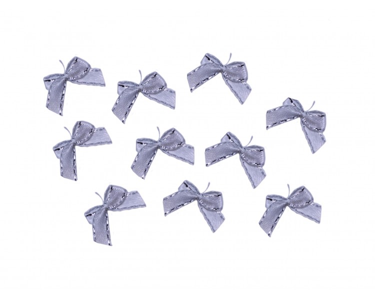Fiocchi decorativi | Bianco con argento / 10 pezzi Fiocchi decorativi | Bianco con argento / 10 pezzi