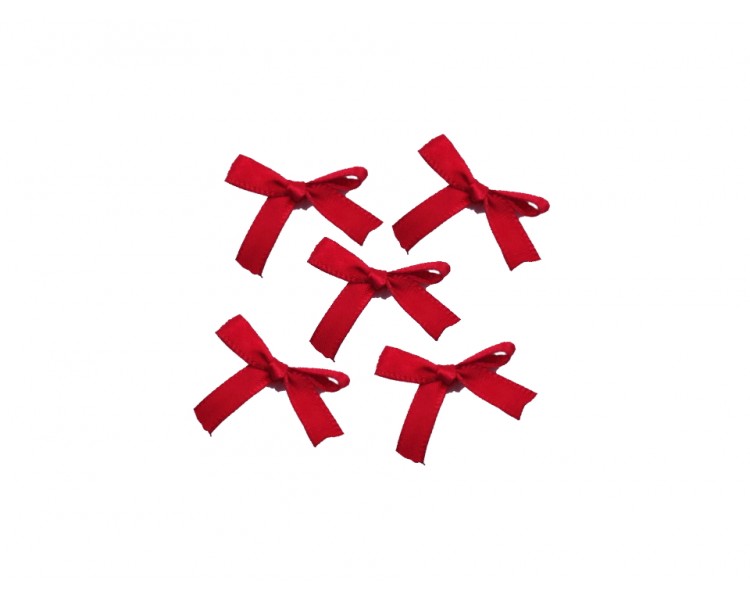 Fiocchi di raso | Rosso / 5 pezzi Fiocchi di raso | Rosso / 5 pezzi