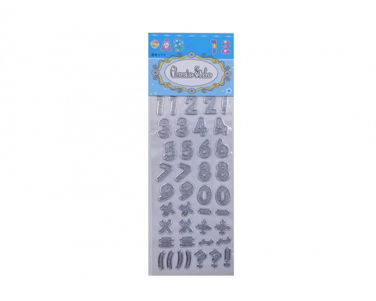 Adesivi numeri stickers | Argento Adesivi numeri stickers | Argento