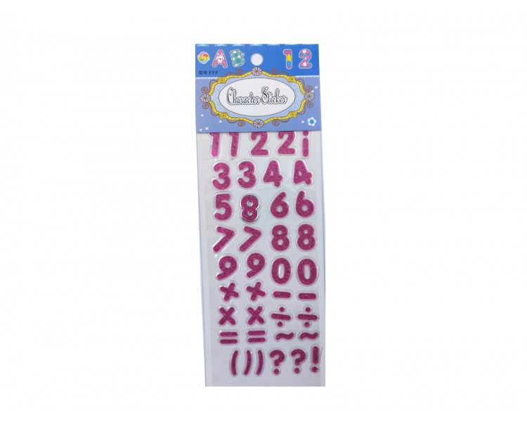 Adesivi Numeri Stickers | Fucsia Adesivi Numeri Stickers | Fucsia