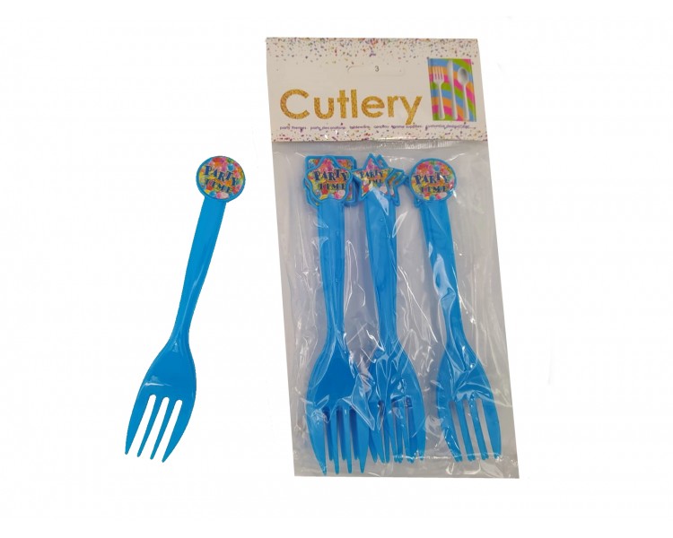 Forchette per feste | Blu - 10 pezzi Forchette per feste | Blu - 10 pezzi