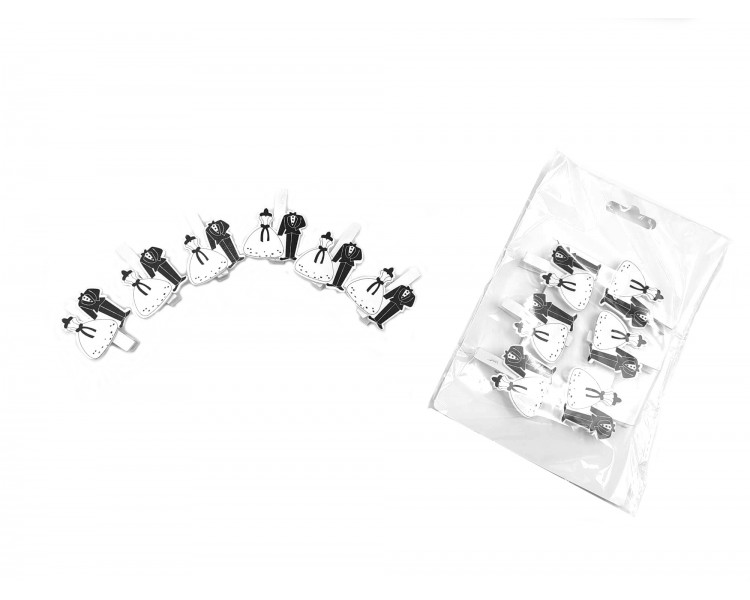Mollette decorative per matimonio | 6 pezzi Mollette decorative per matimonio | 6 pezzi