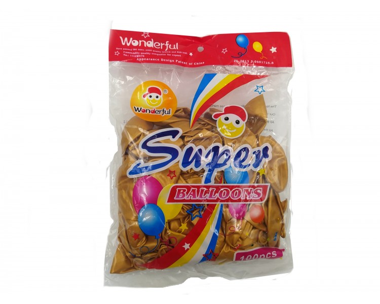 Palloncini ,,Super balloons" | Oro - 100 pezzi Palloncini ,,Super balloons" | Oro - 100 pezzi
