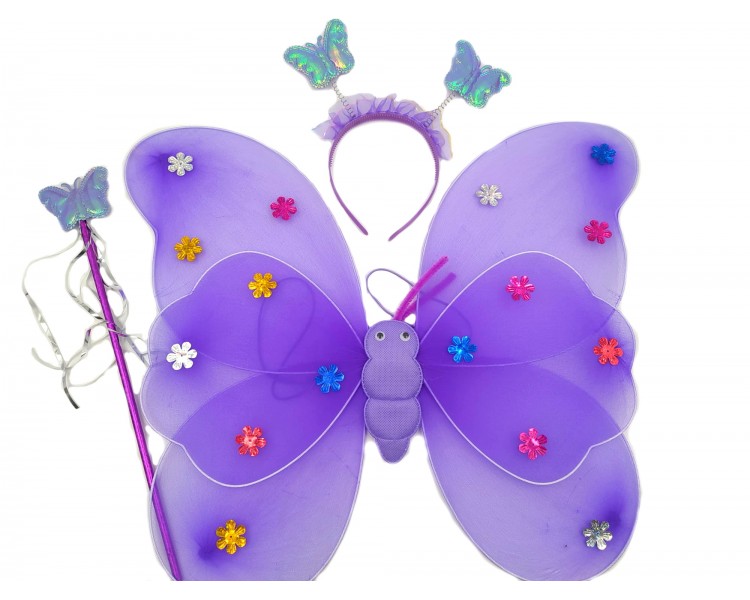 Costume da fata con farfalla | Viola Costume da fata con farfalla | Viola