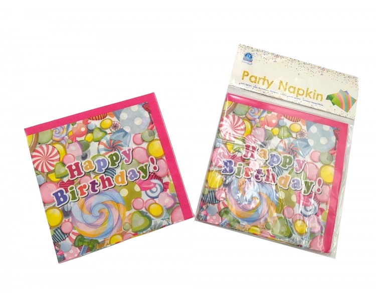 Tovaglioli per compleanno | 32,5x32,5cm - 10 pezzi Tovaglioli per compleanno | 32,5x32,5cm - 10 pezzi