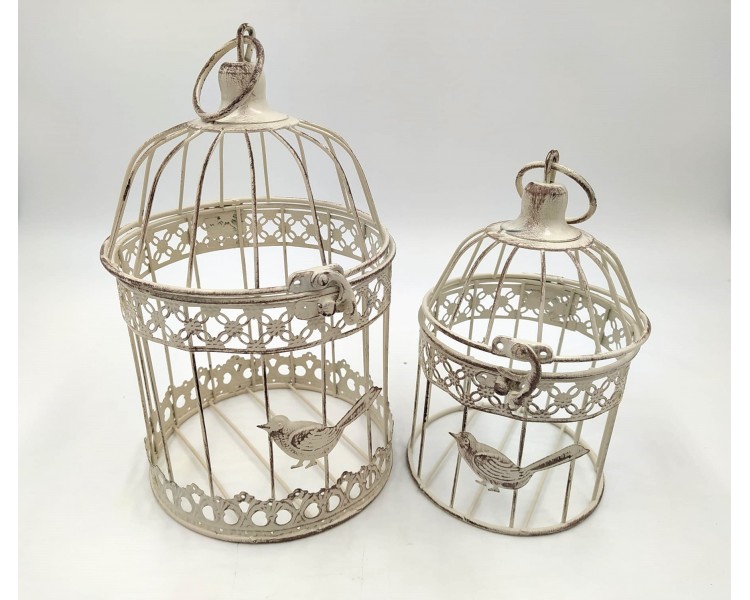Decorazione Gabbie Sfumate con Uccellini Decorazione Gabbie Sfumate con Uccellini
