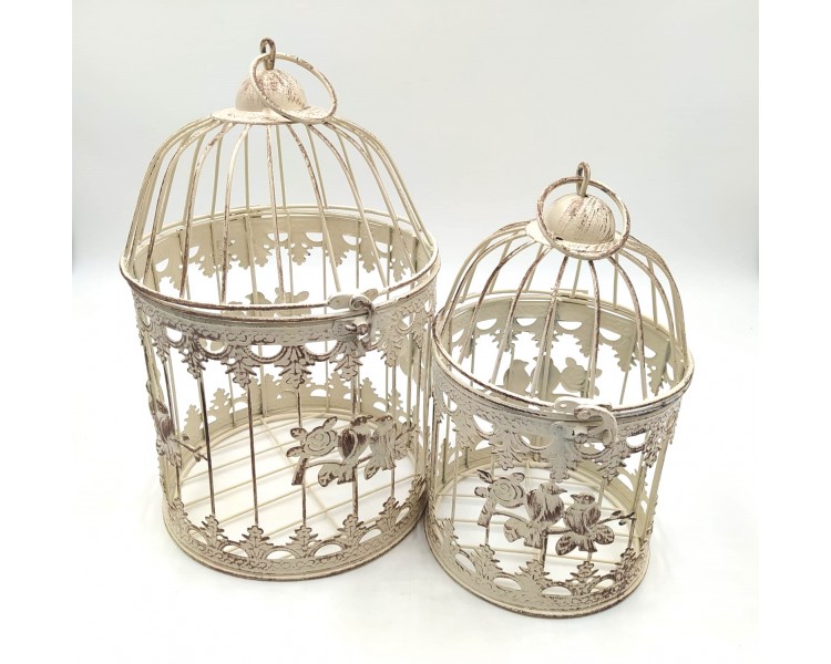 Decorazione Gabbie Sfumate con Uccellini Decorazione Gabbie Sfumate con Uccellini