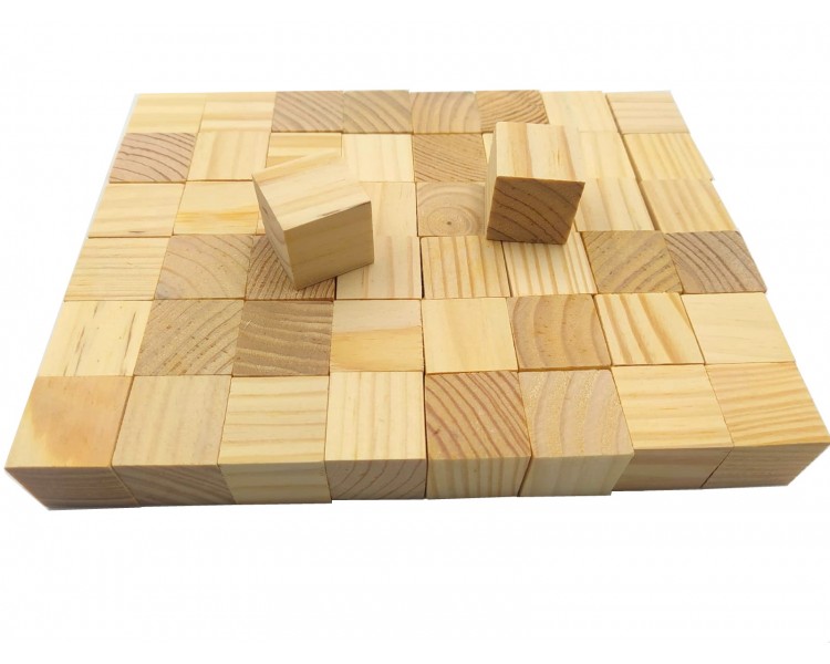 Cubetti di legno | 25mm - 50 pezzi Cubetti di legno | 25mm - 50 pezzi