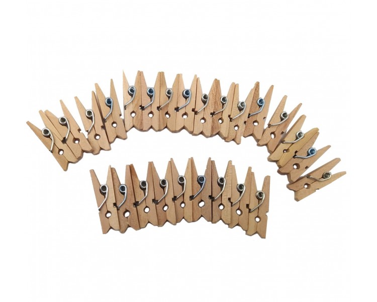 Mollette in legno | 2,5 cm - 25 pezzi Mollette in legno | 2,5 cm - 25 pezzi