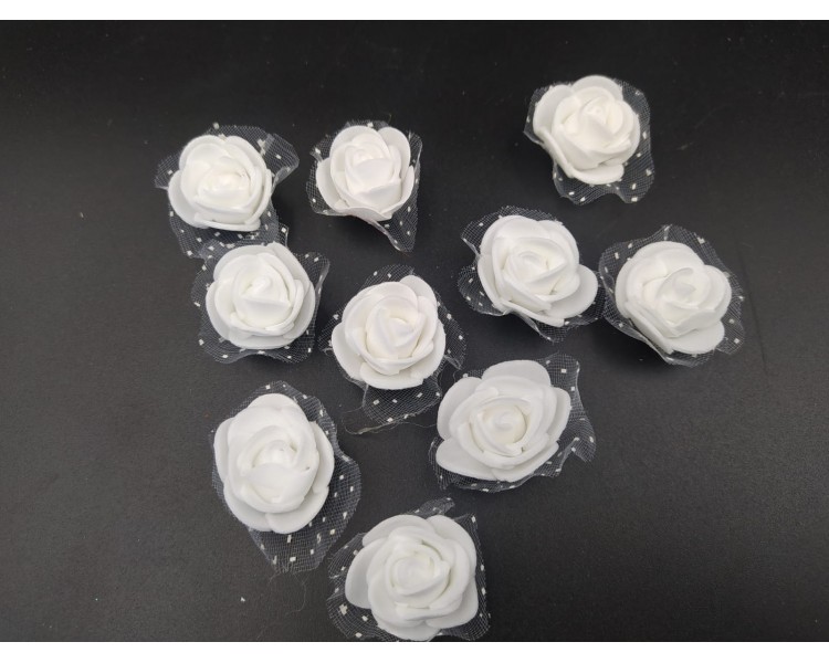Fiori decorativi | Bianco / 3 cm - 10 pezzi Fiori decorativi | Bianco / 3 cm - 10 pezzi