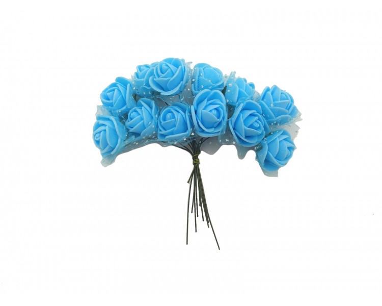 Mini bouquet di fiori artificiali | Azzurro - 12 pezzi Mini bouquet di fiori artificiali | Azzurro - 12 pezzi