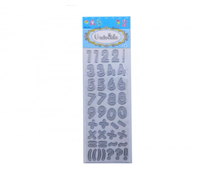 Adesivi numeri stickers | Argento Adesivi numeri stickers | Argento