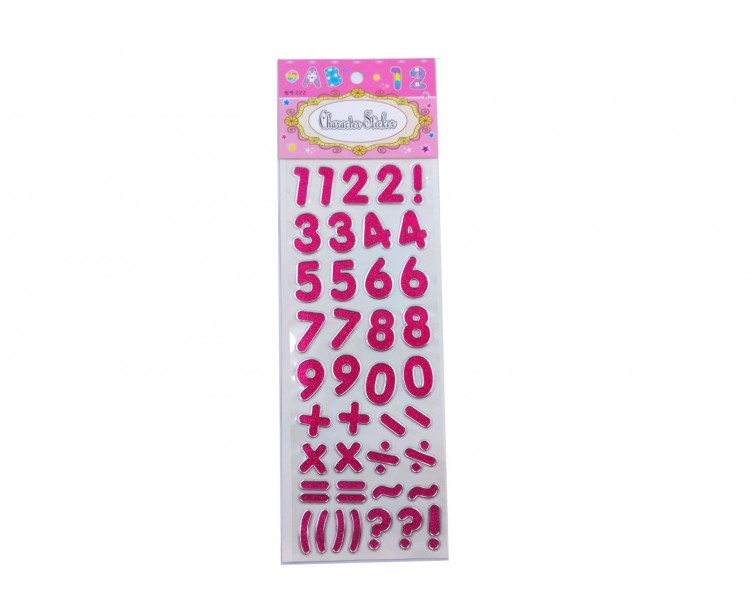 Adesivi numeri stickers | Fucsia Adesivi numeri stickers | Fucsia