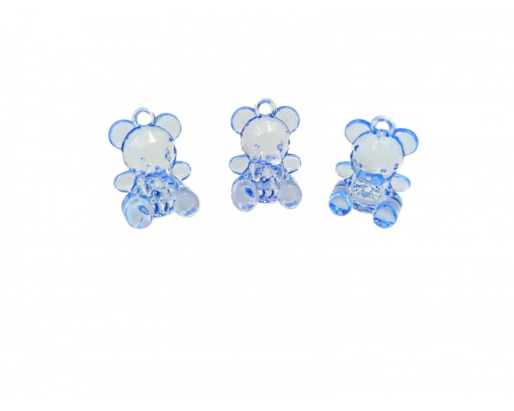 PVC Orsetti Decorazione | Blu / 1x2cm - 100 pezzi PVC Orsetti Decorazione | Blu / 1x2cm - 100 pezzi