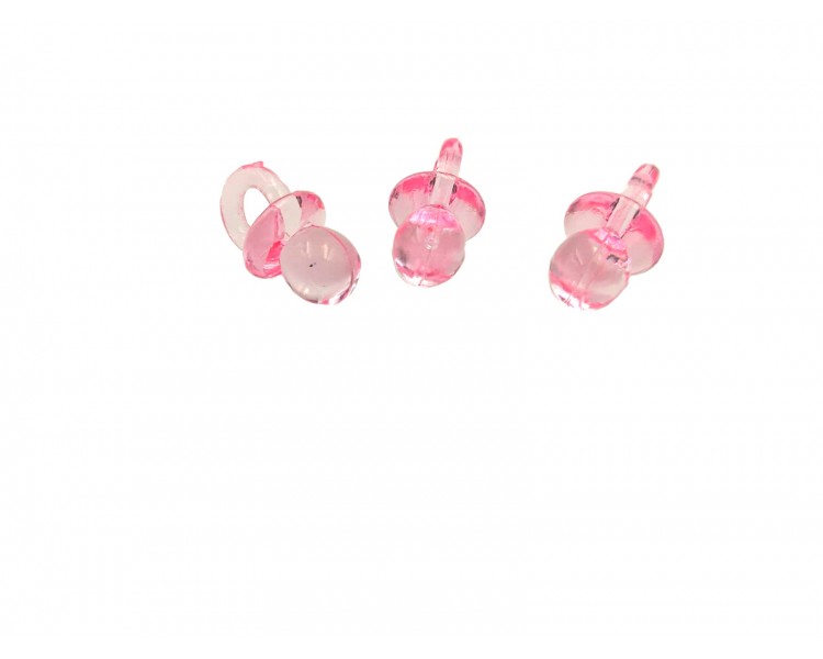 PVC Ciuccio Decorazione | Rosa / 1x2cm - 100 pezzi PVC Ciuccio Decorazione | Rosa / 1x2cm - 100 pezzi